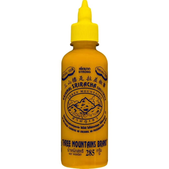 Gul Srirachasås Three Mountains 285g