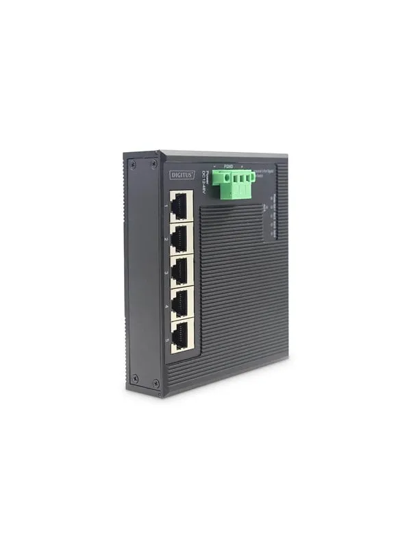 DIGITUS DN-651126 5 Port Gigabit Ethernet Network Switch Switch Flat Industrial Unmanaged