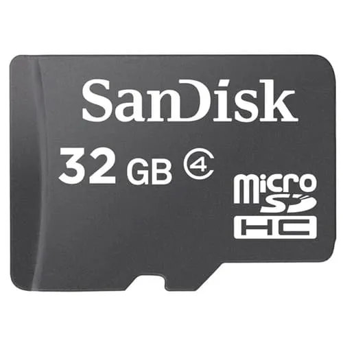 SanDisk minneskort, microSDHC Class 4, 32GB