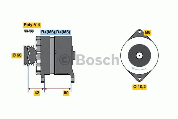 BOSCH 0 986 038 401 Generator