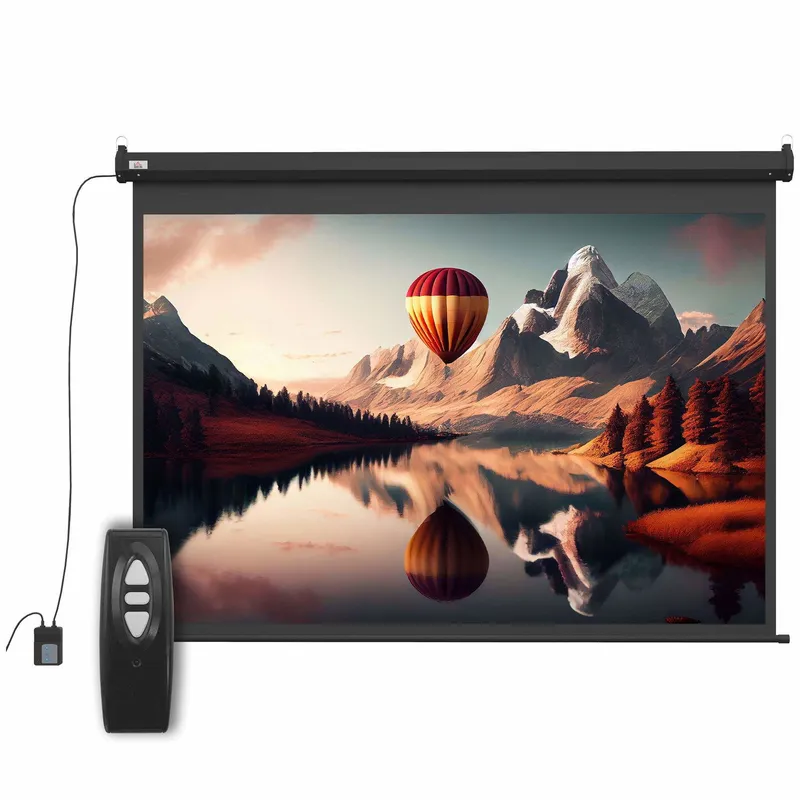 84″ motoriserad projektorduk - 4:3, svart, 171×130 cm