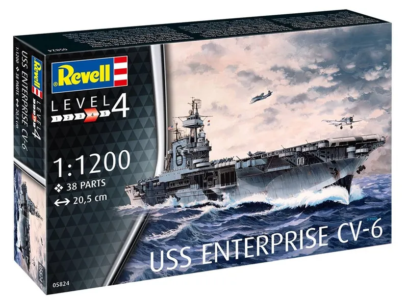 Revell USS Enterprise CV-6 1:1200 Modellbyggsats – Revell – Leksaksaffären