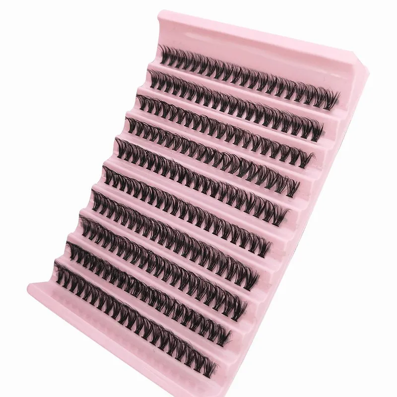 Individuella Fransar 8-16mm Klusterfransar Naturliga Blandade DIY Ögonfransförlängning Volymfranskluster Falska Ögonfransar Långa