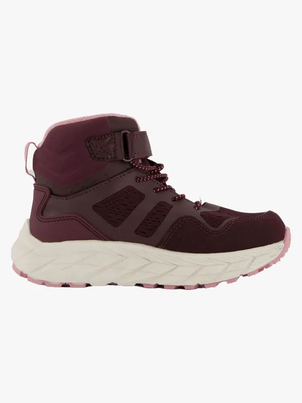 Leaf Karlstad WP Fleecefodrade Sneakers, Burgundy, 32