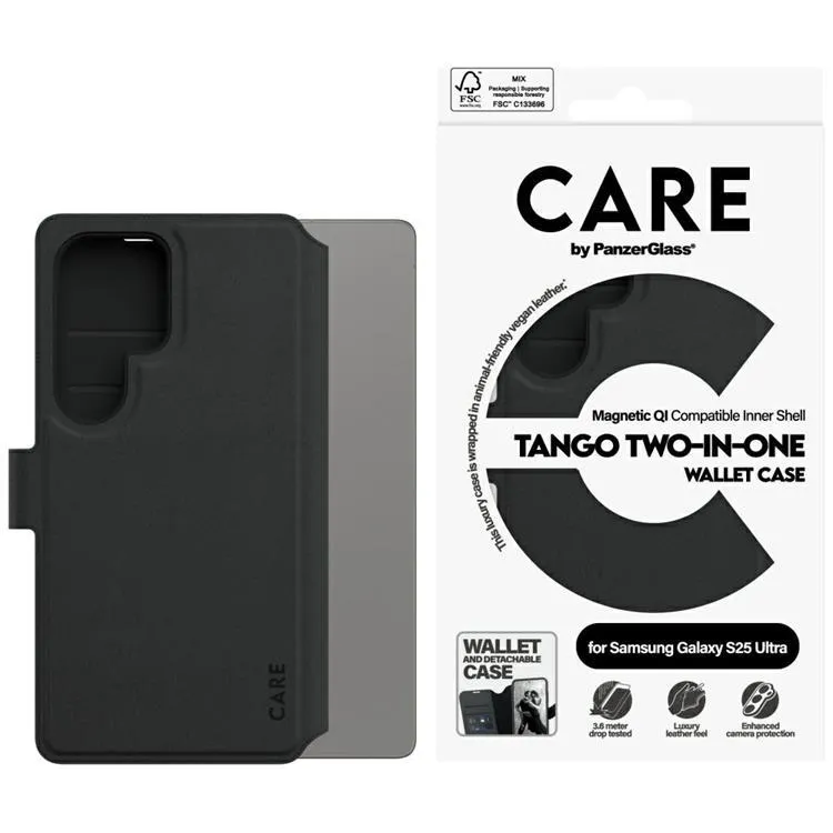CARE by PanzerGlass Feature Case Tango Two-in-One Wallet w. QI Compatible Samsung Galaxy S25 Ultra