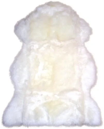 Bozz Lammskinn Långhårig, White
