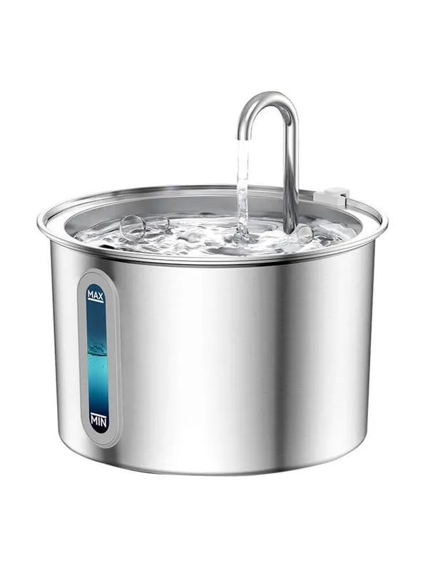 Oneisall Cat Water Fountain Stainless Steel 2L - Stainless steel