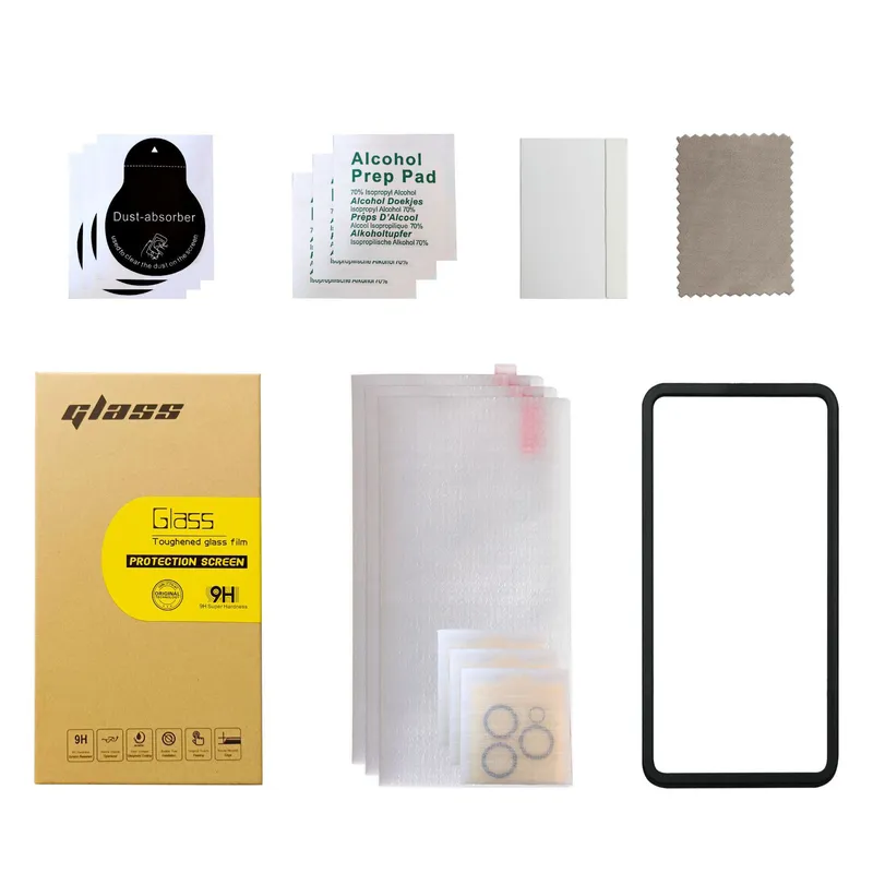 3-pack iPhone 15 Skärmskydd och 3-pack Kameralinsskydd iPhone 15 14.5×6.8×0.1 cm