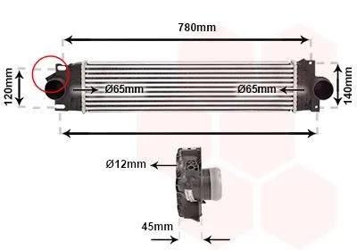 Intercooler VAN WEZEL 18014711
