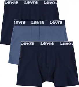 Levis Kalsonger 3P Repeat Logo Boxer Brief Multi Blå bomull Small Herr