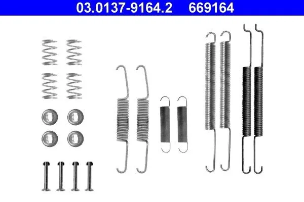 ATE 03.0137-9164.2 Monteringssats, bromsbackar