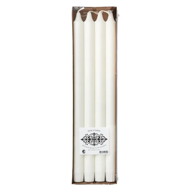 WHITE CANDLES LJUS, 8-PACK VIT | Beijerbygg Byggmaterial