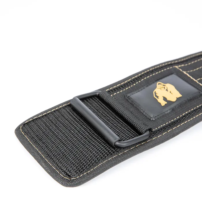4 Inch Nylon Belt, black/gold, medium/large