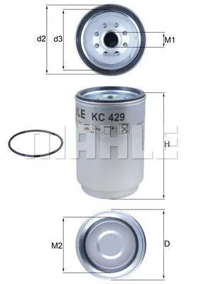 Bränslefilter MAHLE KC 429D