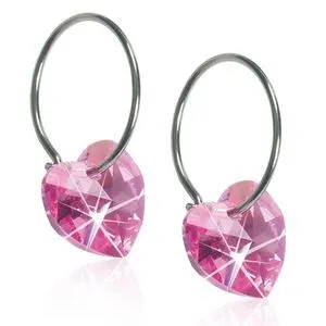 Blomdahl Örhängen Nt Ring Heart Rose, 14 mm 1 par