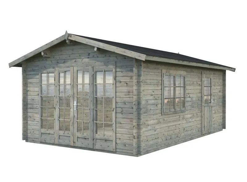 Palmako Irene Stuga 19,8 m²/inv. 19 m², grå impregnerad