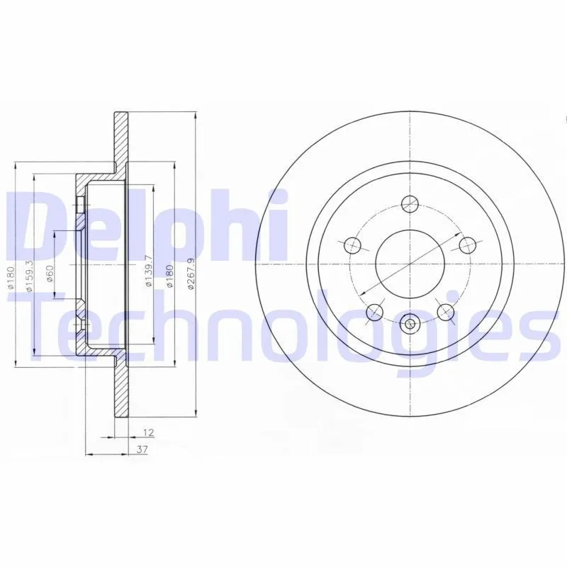 Bromsskiva DELPHI BG4199C