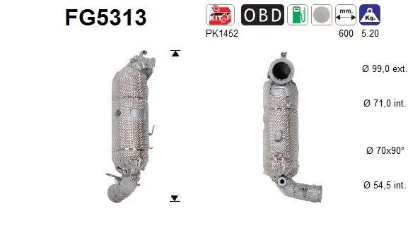 Partikelfilter (DPF) AS FG5313
