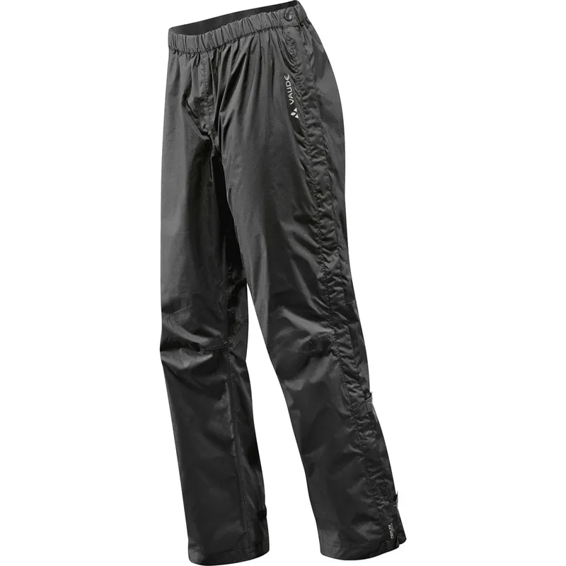 Vaude Men’s Fluid Full-zip Pants II S/S, regnbyxor, herr, svart (#9475)