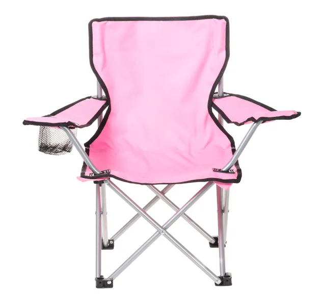Campingstol med mugghållare för barn – Rosa