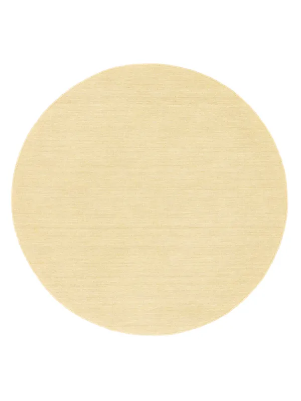 Handloom flat Matta – Dov gul Ø 250