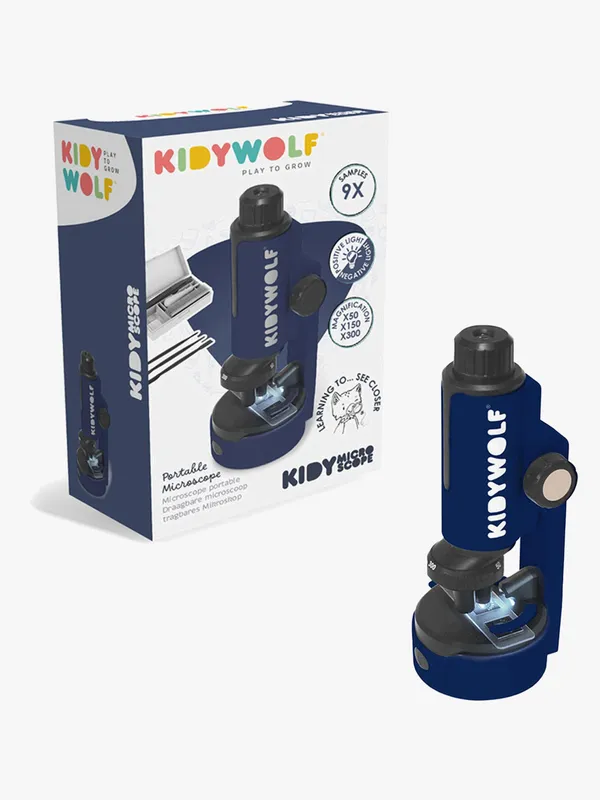 Kidywolf Mikroskop - Barnmikroskop - Blå
