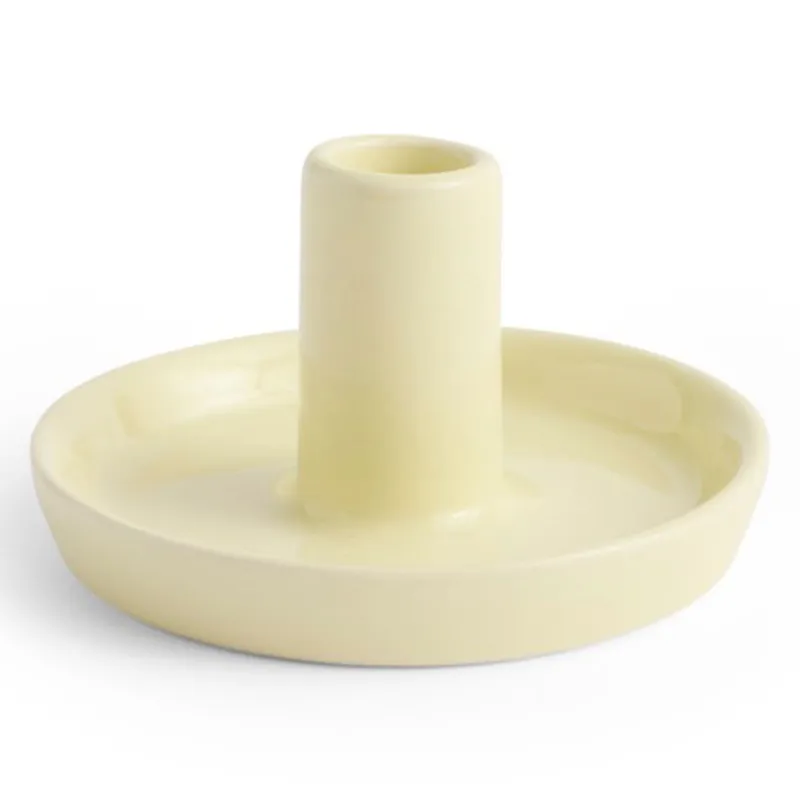 HAY Disc ljusstake Lime white, Ø7×4 cm