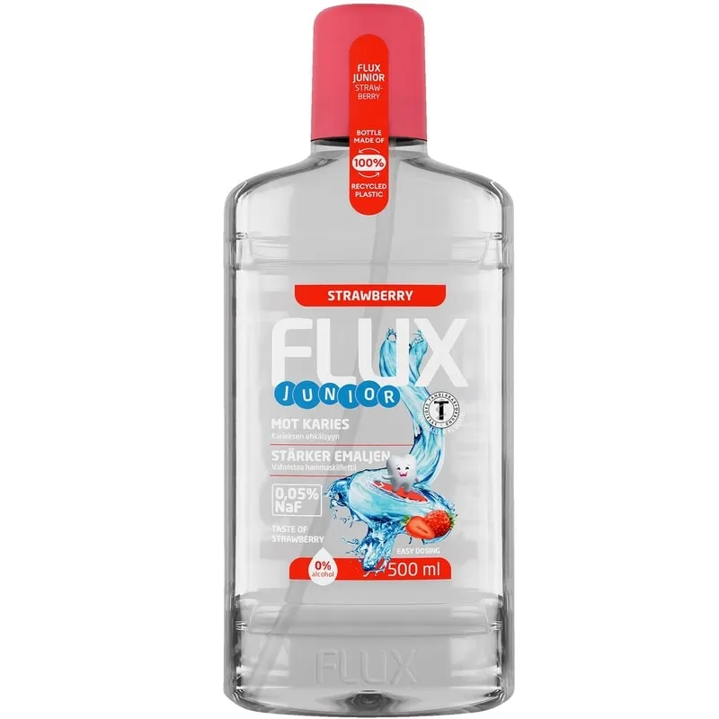 Flux Junior fluorskölj jordgubb 500 ml