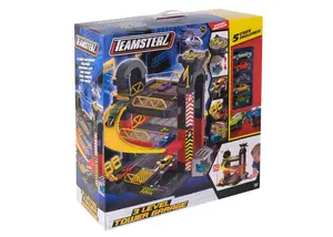 Parkeringsgarage 3 våningar Inkl 5 Bilar Leksaksset
