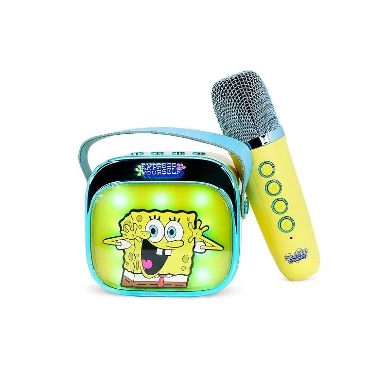 OTL - Light Up Wireless Karaoke Speaker W/ Microphone - SpongeBob Square Pants