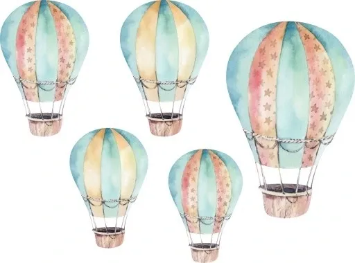 Väggdekal – Luftballonger