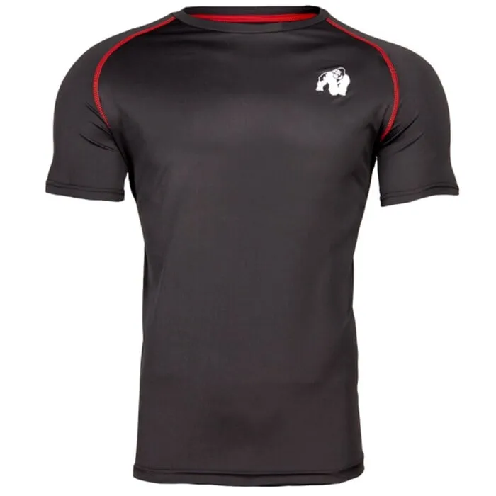 Performance Tee, black/red, small