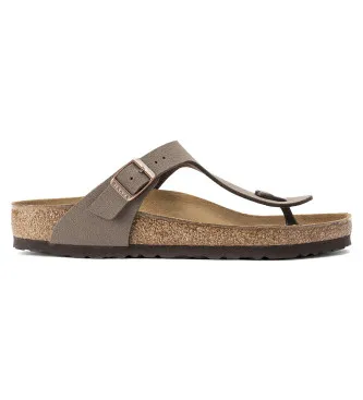 Birkenstock för kvinnor. 43751 Gizeh Birko-Flor Nubuck (Normal passform) taupe (39), Karta, Ingen, Casual