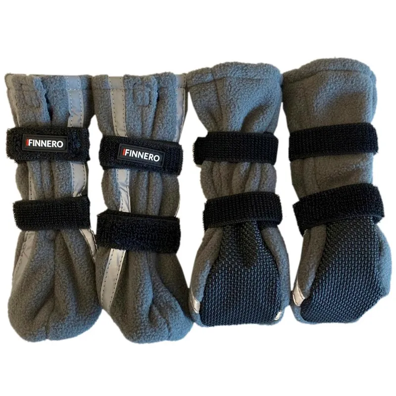 Halla Reflective Booties Hundsko 4-pack - L / Grå