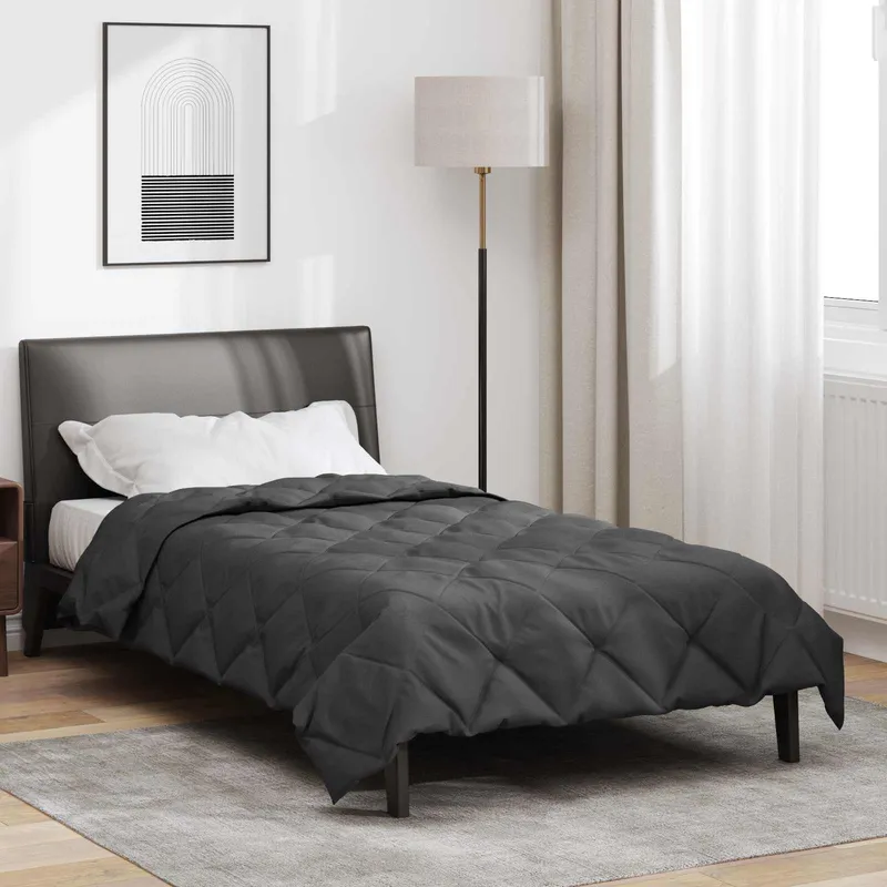 vidaXL Sommar Duvet 220 x 135 cm Sommar 200 gsm Antracit