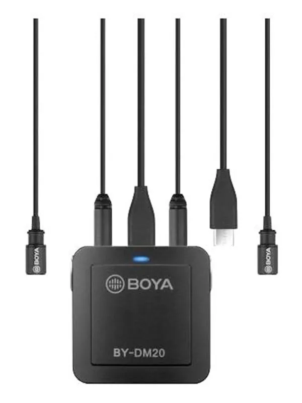 BOYA Mikrofon Lavalier x2 BY-DM20 2-Kanals USB-C/Lightning 2m