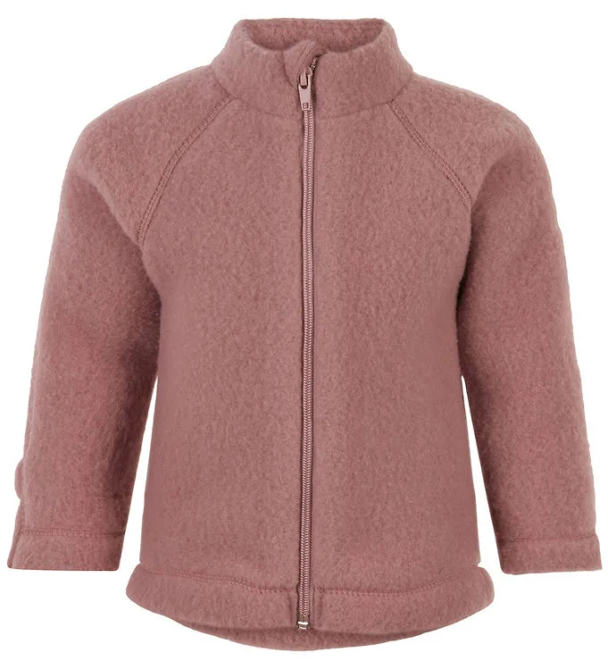 Baby Ulldräkt I Merinoull Med Vikbara Mudddar 80 Twilight Mauve