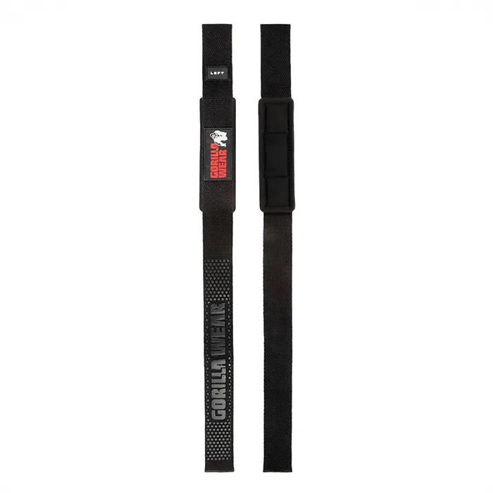 Padded Silicone Lifting Straps, black