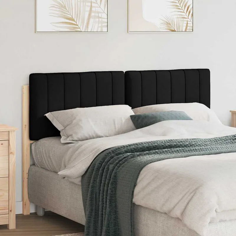 vidaXL Klädd sänggavel Brun och svart 140 cm Massiv furu (#3078)