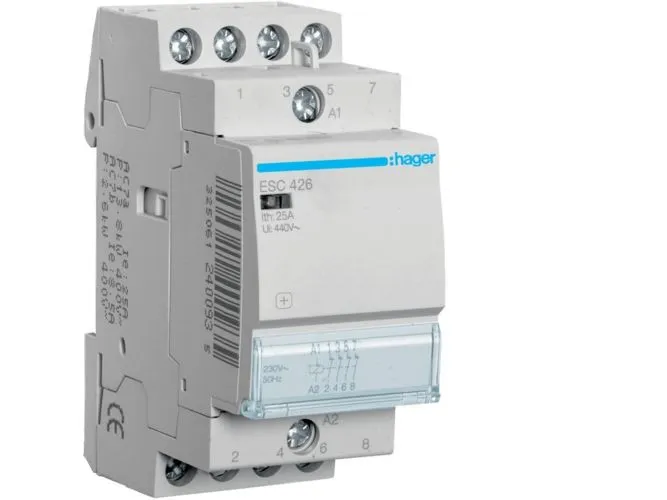 Hager Contactor 25a 4nc 230v 2m