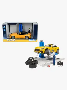 Bruder Leksaksset - bworld - Bilverkstad m. Roadster - 62112