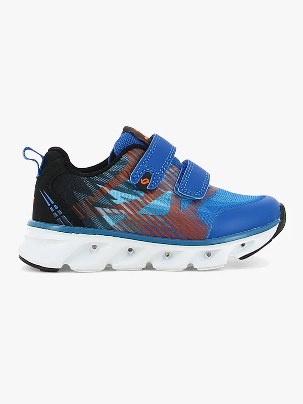 Leaf Skalka Blinkande Sneakers, Blå/Orange, 32