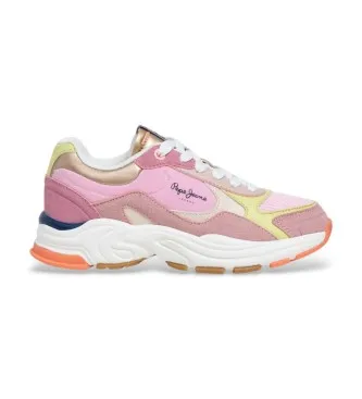 Pepe Jeans för flickor. PGS600004 Träningsskor Mave Neonrosa (35), 3 till 5 cm, Nyckelband, Casual, barnmode