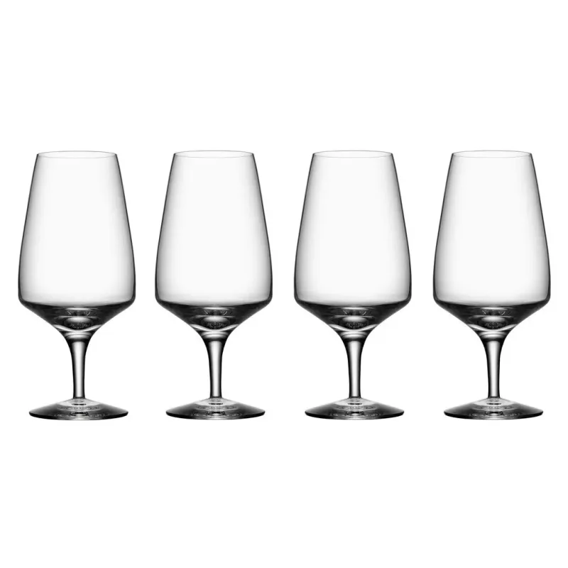 Orrefors - Pulse - 4 st Ölglas 55cl Designer Ingegerd Råman