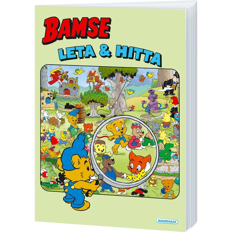 Pysselbok Bamse "Leta och hitta" Kärnan
