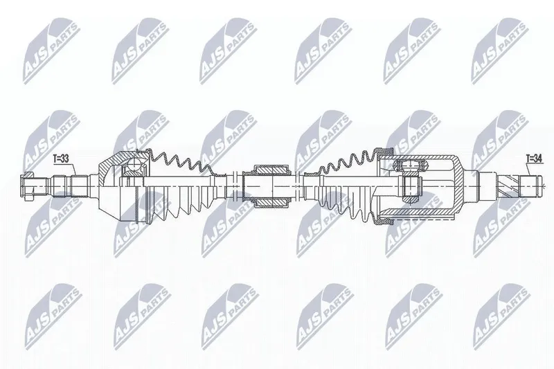 Drivaxel NTY NPW-DW-029