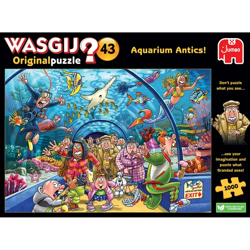 Wasgij Original 43 Pussel Aquarium Antics! Pussel 1000 bitar