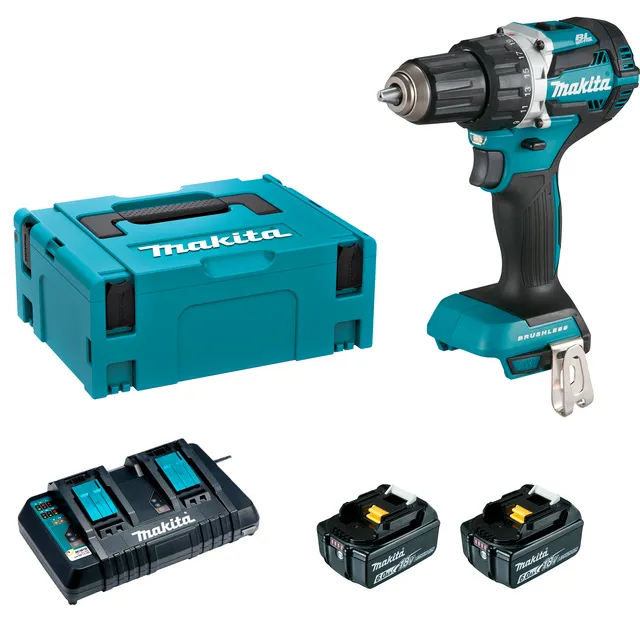 Makita DDF484RGJ Borrskruvdragare med batteri och laddare