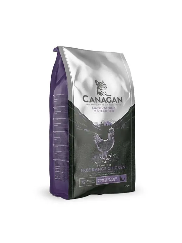 Canagan Light & Senior & Sterilised kyckling - torrt kattfoder - 1.5kg
