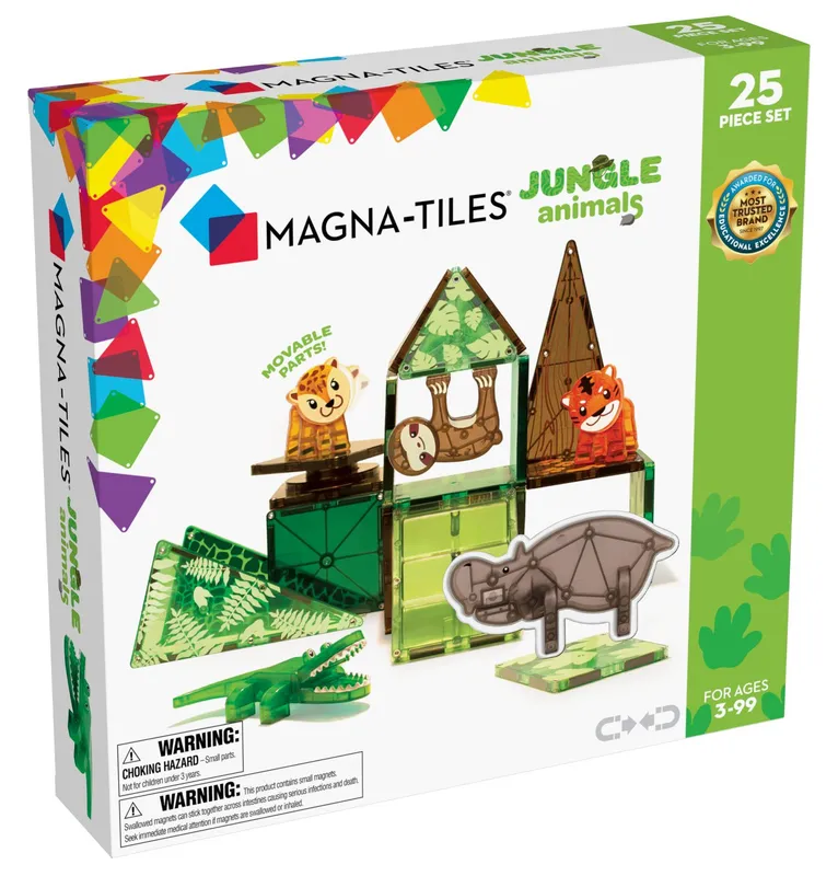 Magna-Tiles Jungle Animals 25 delar – Magna-Tiles – Leksaksaffären